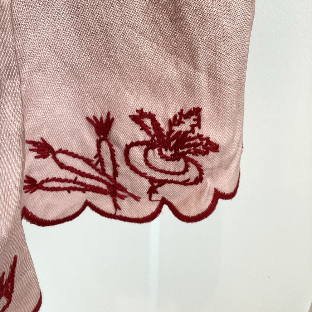 🥬🐇NWOT Anthropologie Maeve Junie Embroidered High-Rise Flare Pants 29 Bunny - Picture 13 of 15